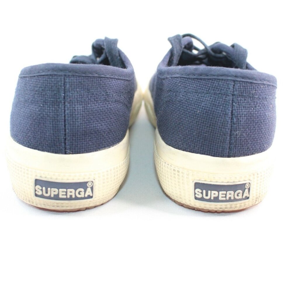 Anthropologie SUPERGA Women's Sz 5 Navy Blue Canvas Sneakers Shoes Lace Up - Picture 6 of 10
